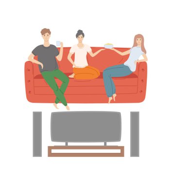 Hafta sonu Akşamları Evde Film İzleyen Arkadaşlar