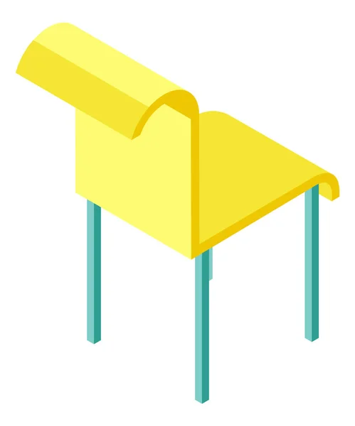 Sárga szék zöld lábakkal Bútor vektor — Stock Vector