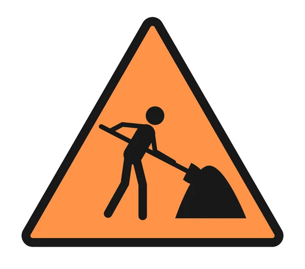 Pictogram van het verkeersbord. Teken reparatie werk vector pictogram voor web design geïsoleerd op witte achtergrond — Stockvector