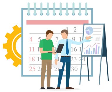 Şirket Stratejisi, Bitiş Tarihi ve Grafik Raporu Vektörü