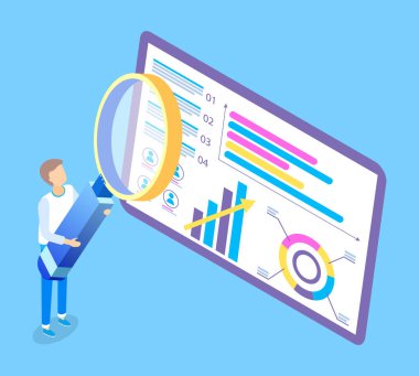 Tablet işletmelerinin yakınında dev bir Louise 'i tutan kişi var. İş akışının gösterimi