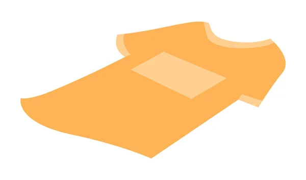 T-shirt amarela isolada sobre fundo branco. Designer moda vestuário vetor ilustração — Vetor de Stock