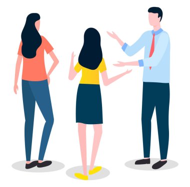 Ofis toplantısı konsepti. İnsanlar satışları artırma planı ve yeni iş fikirleri hakkında tartışıyorlar.