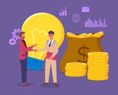 Yeni bir iş fikri, bir iş ortağıyla anlaşma yapmak. Düz iş konsepti geçmişi