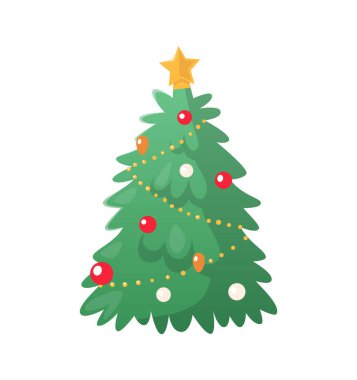 Renkli Taşak Vektörlü Firavun ağacı süslemesi