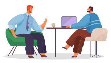 İş arkadaşları çalışıyor, takım çalışması yapıyor, ofis çalışanları masada oturuyor ve çalışıyor, beyin fırtınası yapıyor.