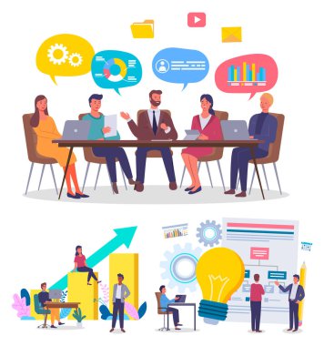 İş adamlarının strateji planlaması, iş geliştirme, analitik analiz, finans konuları