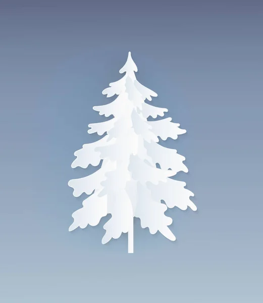 Elemento decorativo de invierno de abeto Vector aislado — Archivo Imágenes Vectoriales