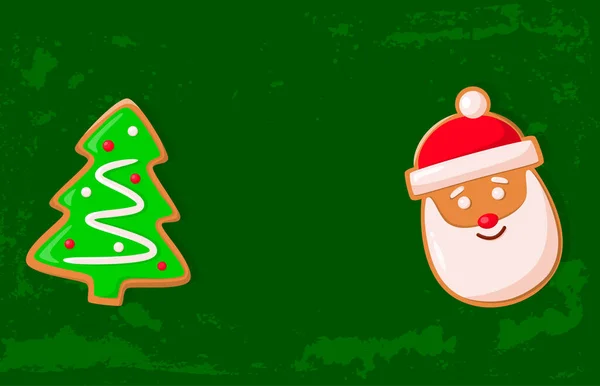 Pierniki ciasteczka dla Mikołaja, Święta Bożego Narodzenia — Wektor stockowy