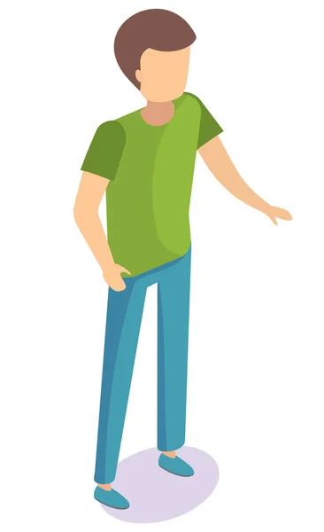 Personagem dos desenhos animados Homem Isolado Template Vector —  Vetores de Stock