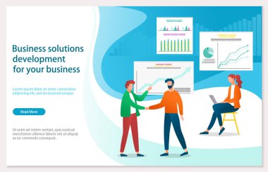 Business solitions development for your business webpage template. Path of modernization