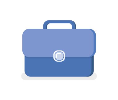 Mavi İş Çantası İzole Portföy Vektörü