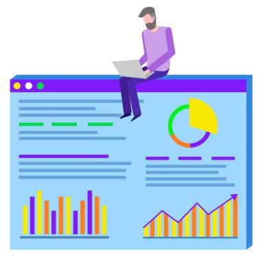 Proje Planı ve Finans Raporu Üzerinde Çalışan Adam