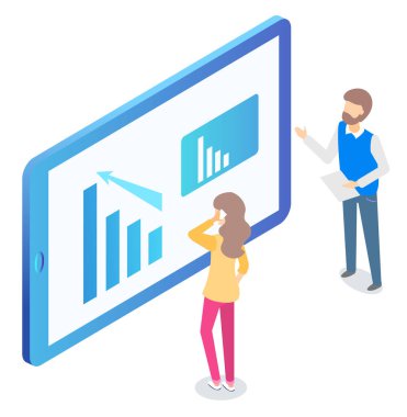 Grafik Raporu Vektörüyle Takım Çalışması İşbirliği