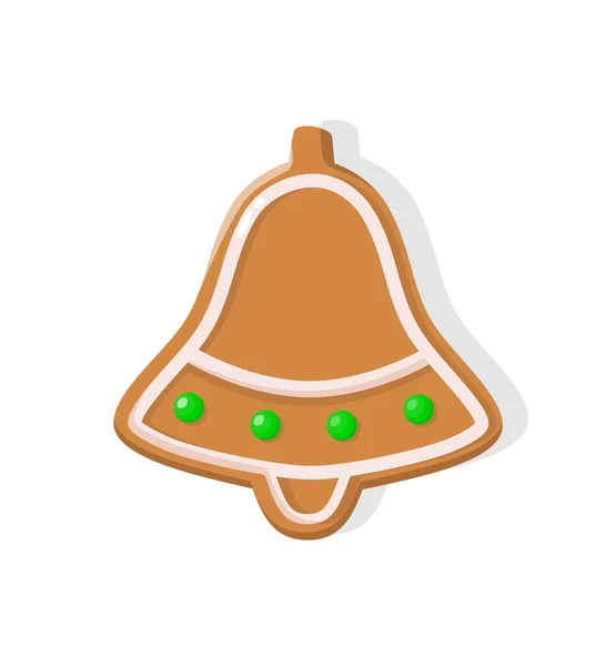Χριστούγεννα Cookie Bell με φωτεινά σημεία διάνυσμα — Διανυσματικό Αρχείο