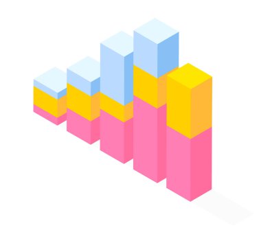 3d grafik, iş istatistikleri, grafiğin görselleştirilmesi, analiz bilgileri, dijital pazarlama