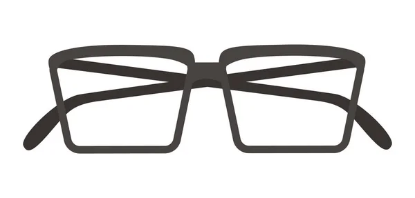 Beyaz arka planda siyah gözlük. İnsan görme vektörü illüstrasyonunu geliştirmek için öge — Stok Vektör