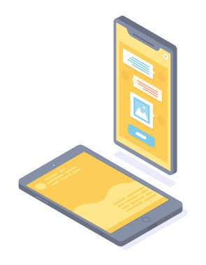 Bir doktorla uzaktan iletişim için özel bir programı olan cep telefonu ekranı, danışma