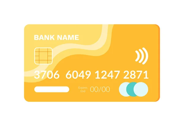 Creditcard met nummer en code Plastic item — Stockvector