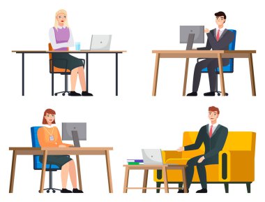 Ofis çalışanları. İş arkadaşları. Meslektaşlar proje takım çalışmasını tartışırlar. Ofis çalışanları iş ve iletişim