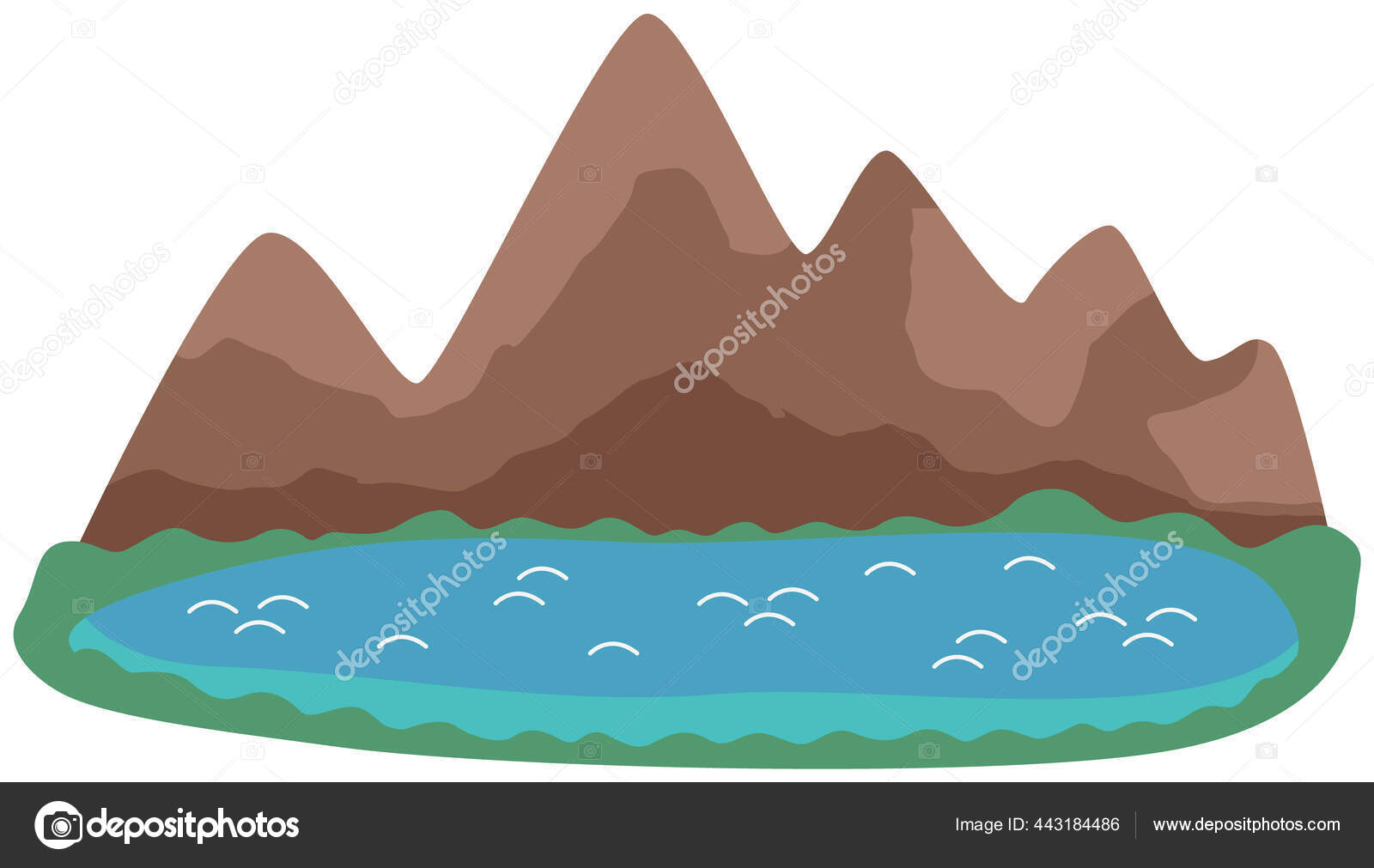 克里特岛的自然景观与山 小山 被白色背景隔离的湖泊和绿色 图库矢量图像 C Robuart 克里特岛的自然景观与山 小山 被白色背景隔离的湖泊和绿色 图库矢量图像 C Robuart
