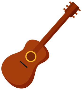 Beyaz arka planda izole edilmiş klasik akustik gitar. Müzik teli enstrüman koleksiyonu