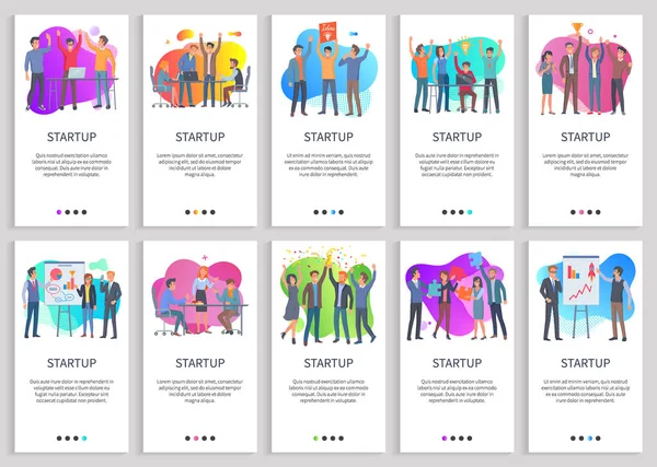 Startup Business Projects Ontwikkeling van projecten — Stockvector