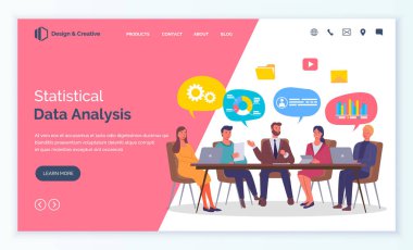 İstatistiksel veri analizi, iş adamlarının bilgiyi analiz etmesi, konuşması ve tartışması, web sayfası