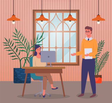 Ofiste iş arkadaşlarıyla buluşacağım. İş adamı kadına doğrulama raporu getirdi.