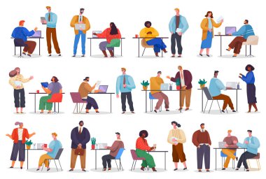Ofis çalışanları. İş arkadaşları. Meslektaşlar proje takım çalışmasını tartışırlar. Ofis çalışanları iş ve iletişim