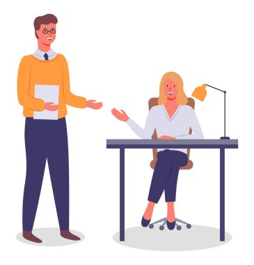 Ofiste iş arkadaşlarıyla buluşacağım. İş adamı kadına doğrulama raporu getirdi.