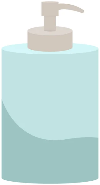 Facial or skin care product vector illustration. Liquid soap in plastic container with dispenser — Stock Vector