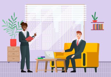 Ofis çalışanları. İş arkadaşları. Meslektaşlar proje takım çalışmasını tartışırlar. Ofis çalışanları iş ve iletişim