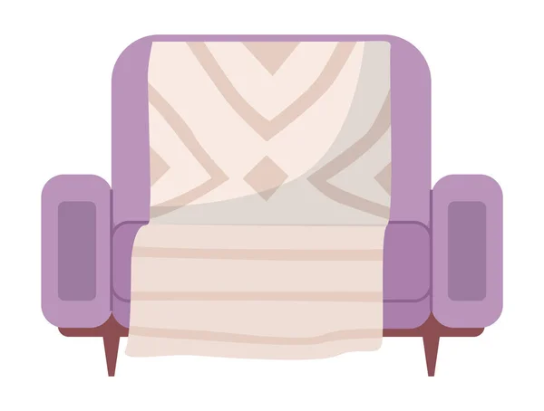Retro krém színű fotel. Nappali bútor design koncepció modern belső elem — Stock Vector