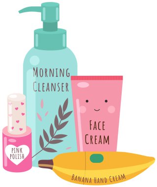 Yüz ve vücut bakım ürünleri. Kozmetik tüpleri ve tüpler. Güzellik ve cilt bakımı için araçlar