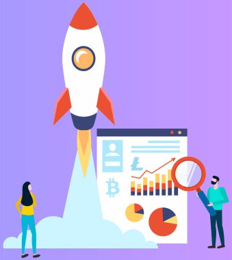 Kripto para kazancı. Web engelleme teknolojisi pankartı, finansal yenilikle yeni bir başlangıç