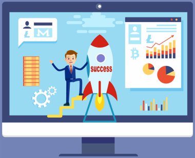 İşadamı mali yatırımda başarılıdır. Yenilikçi parasal sistemle yeni bir başlangıç