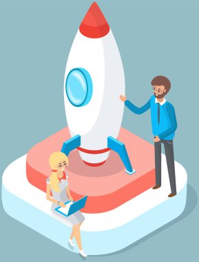 Girişim projesi, ilerleme ve başarı, kadın uzayda roketi kontrol etmek için dizüstü bilgisayar kullanıyor