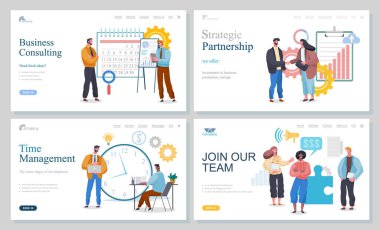 İş danışmanlığı, stratejik ortaklık, zaman yönetimi, takımımıza katılın, web sitesinin iniş sayfası