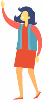 Mutlu bir kadının kollarını sıkarak başarıyı ve zaferi kutlamasında başarı kavramı.