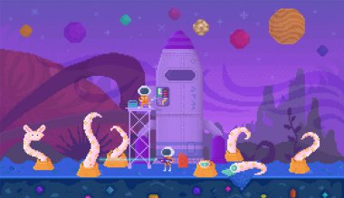 Yok edici ile uzaylı bilinmeyen bir hayvanı vuruyor. Dokunaçlar astronotlara saldırır. İnsanlar uçmak için roket onarıyor.