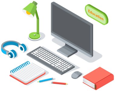 Kendi kendine öğrenme, çevrimiçi eğitim, uzaktan öğrenme, bilgisayar eğitimi için boş alan