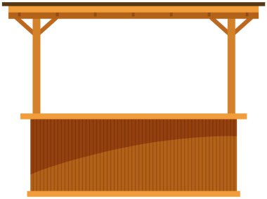 Ahşap açık hava barlarıyla ilgili çizimler. Alkollü içeceklerin satışı