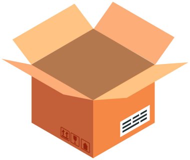 Dünya çapında sevkiyat için karton kutu. Depolama paketleri ve paketleme için kağıt konteynır