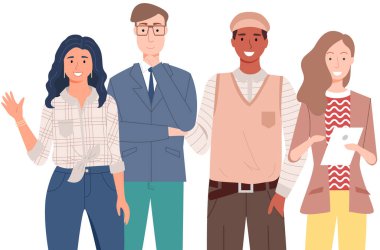 İnsanlar jestleri selamlıyor. Farklı milletler temsilcileri el sallayarak merhaba diyor.