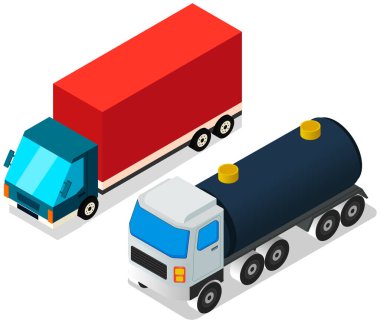 Taşımacılık ve nakliye aracı. Paketlerin nakliyesi. Posta kamyonları