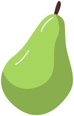 Olgun yeşil armut beyaza izole edilmiş. Taze doğa iştah açıcı ürün, çiğ tatlı yumruk topu.