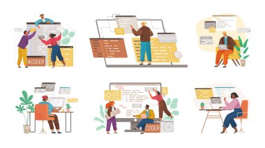 Program mühendisliği ve kodlama. Bilgisayarlarda web geliştirme üzerine çalışan programcılar