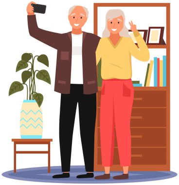 Yaşlı insanlar video oyunu oynar. Farklı aletleri olan yaşlı insanlar. Bilgisayarda eski eğitim