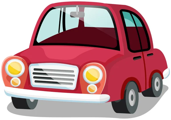 Turist otomobil çizimi. Kırmızı aile arabası. Seyahat için taşıma — Stok Vektör